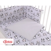 Bedding set 5-pcs bumper cases mosquito-net - gray panda