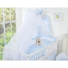 Bedding set 5-pcs bumper cases mosquito-net- Hanging Hearts blue checkered