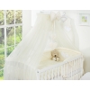 Bedding set 5-pcs bumper cases mosquito-net- Hanging Hearts cream