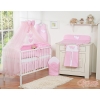 Bedding set 5-pcs bumper cases mosquito-net- Hanging Hearts pink