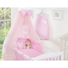 Bedding set 5-pcs bumper cases mosquito-net- Hanging Hearts pink