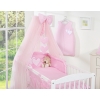 Bedding set 5-pcs bumper cases mosquito-net- Hanging Hearts pink