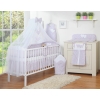 Bedding set 5-pcs bumper cases mosquito-net- Hanging Hearts pink flowers