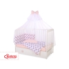 Bedding set 5-pcs bumper cases mosquito-net - little doggies