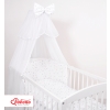 Bedding set 5-pcs bumper cases mosquito-net - mini gray stars