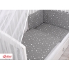 Bedding set 5-pcs bumper cases mosquito-net - mini stars white