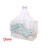 Bedding set 5-pcs bumper cases mosquito-net - mint rabbits