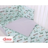 Bedding set 5-pcs bumper cases mosquito-net - mint rabbits
