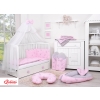 Bedding set 5-pcs bumper cases mosquito-net - pink rabbits