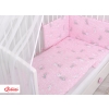 Bedding set 5-pcs bumper cases mosquito-net - pink rabbits