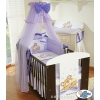 Bedding set 5-pcs bumper cases mosquito-net (S60)- teddy Bear Barnaba lilac