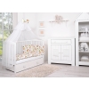 Bedding set 5-pcs bumper cases mosquito-net - sloths beige