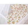 Bedding set 5-pcs bumper cases mosquito-net - sloths beige