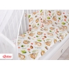 Bedding set 5-pcs bumper cases mosquito-net - sloths beige