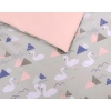 Bedding set 5-pcs bumper cases mosquito-net - Swans gray