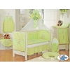 Bedding set 5-pcs z mosquito-net- Teddy Bear with bow green