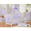 Bedding set 5-pcs z mosquito-net- Teddy Bear with bow lilac