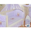 Bedding set 5-pcs z mosquito-net- Teddy Bear with bow lilac