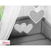 Bedding set 7-pcs with canopy- Hanging Hearts anthracite