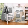Bedding set 7-pcs with canopy- Hanging Hearts anthracite
