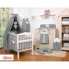 Bedding set 7-pcs with canopy- Hanging Hearts anthracite
