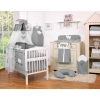 Bedding set 7-pcs with canopy- Hanging Hearts anthracite