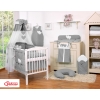 Bedding set 7-pcs with canopy- Hanging Hearts anthracite