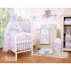 Bedding set 7-pcs with canopy- Hanging Hearts black dots on white