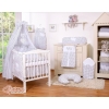 Bedding set 7-pcs with canopy- Hanging Hearts black dots on white