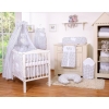 Bedding set 7-pcs with canopy- Hanging Hearts black dots on white