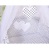 Bedding set 7-pcs with canopy- Hanging Hearts black dots on white