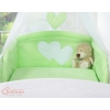 Bedding set 7-pcs with canopy- Hanging Hearts green