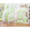 Bedding set 7-pcs with canopy- Hanging Hearts green
