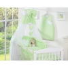 Bedding set 7-pcs with canopy- Hanging Hearts green
