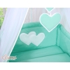 Bedding set 7-pcs with canopy- Hanging Hearts mint