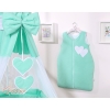 Bedding set 7-pcs with canopy- Hanging Hearts mint