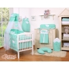 Bedding set 7-pcs with canopy- Hanging Hearts mint