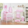 Bedding set 7-pcs with canopy- Hanging Hearts pink