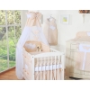 Bedding set 7-pcs with canopy- Hanging Hearts white dots on beige