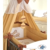 Bedding set 7-pcs with canopy (L60)- Teddy Bear Barnaba brown