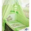 Bedding set 7-pcs with canopy (L60)- Teddy Bear Barnaba green