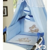 Bedding set 7-pcs with canopy (S60)- Teddy Bear Barnaba blue