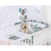Bedding set 7-pcs with mosquito-net- Hanging Hearts brown stripes
