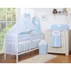 Bedding set 7-pcs with mosquito-net- Hanging Hearts little blue flowers