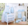 Bedding set 7-pcs with mosquito-net- Hanging Hearts little blue flowers