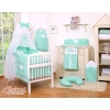 Bedding set 7-pcs with mosquito-net- Hanging Hearts mint