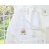 Bedding set 7-pcs with mosquito-net- Hanging Hearts white