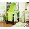 Bedding set 7-pcs with Mosquito-net (L60)- Teddy Bear Barnaba green