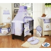 Bedding set 7-pcs with Mosquito-net (L60)- Teddy Bear Barnaba lilac