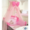 Bedding set 7-pcs with Mosquito-net (S60)- Teddy Bear Barnaba brown